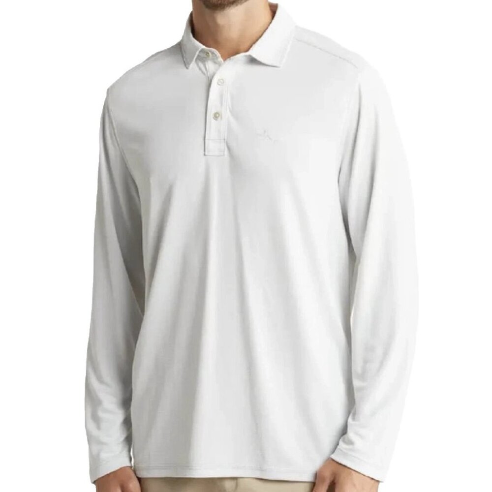 Tommy Bahama Paradise Cove Long Sleeve Polo Shirt Men’s 3XB Zinc Grey